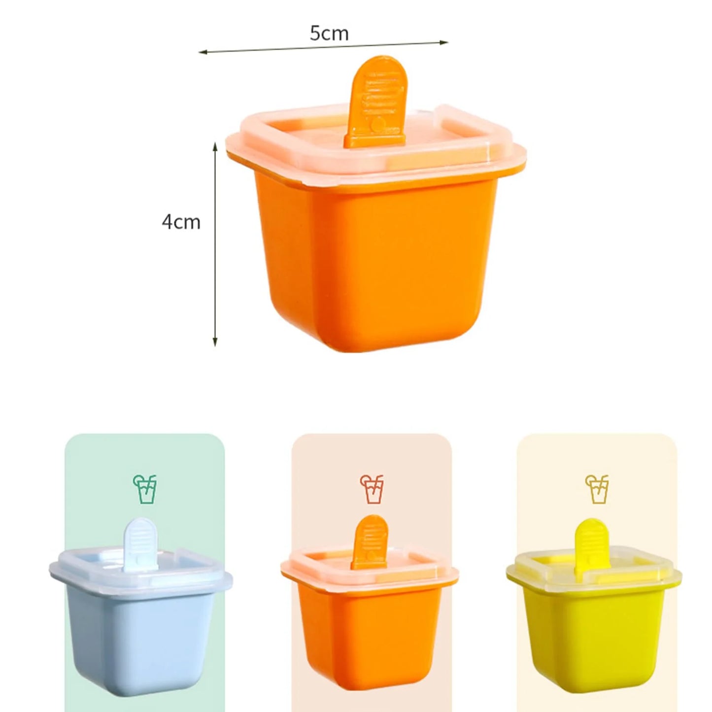 Pack of 12 Ice Lolly Moulds, Food Grade Ice Tray, Ice Pop Maker