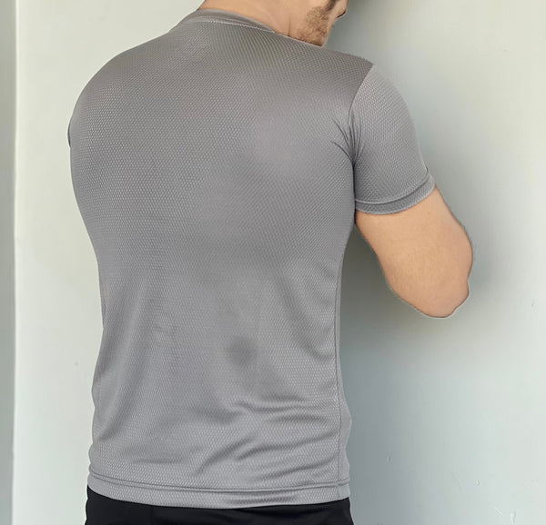 MOVE FLOW DRY-FIT T-SHIRT STRETCHINESS AND LIGHTWEIGHT - GREY