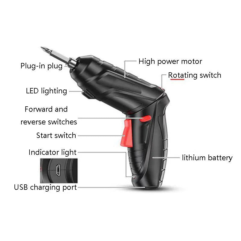 EAMOM Portable Household Electric Screw Driver Set