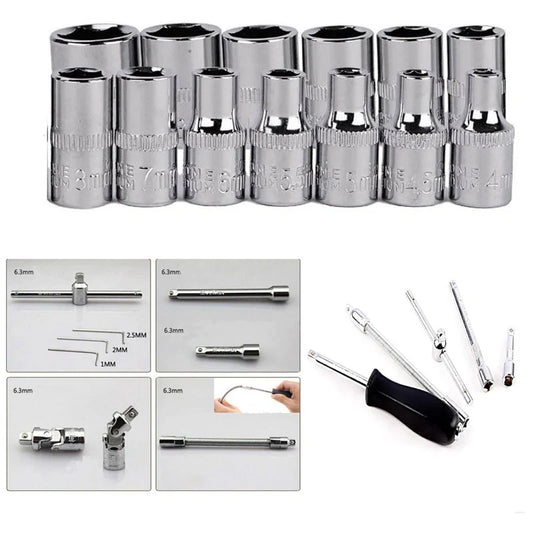 46pcs Car Repair Wrench Set with Head Ratchet & Sockets