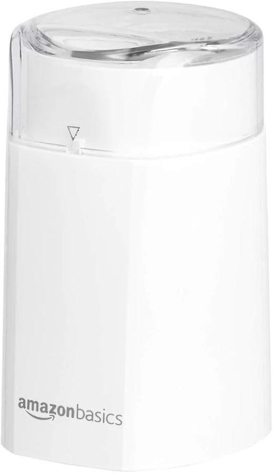 Amazon Basics Electric Coffee Grinder, White