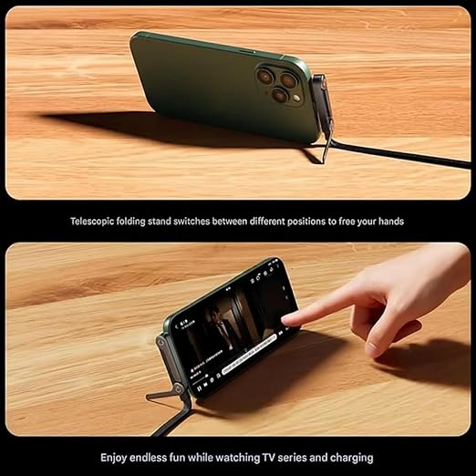 240W 2-in-1 Charging Cable with Phone Stand 1.5 Meter length