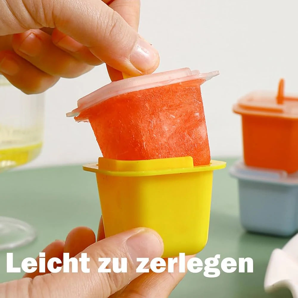 Pack of 12 Ice Lolly Moulds, Food Grade Ice Tray, Ice Pop Maker