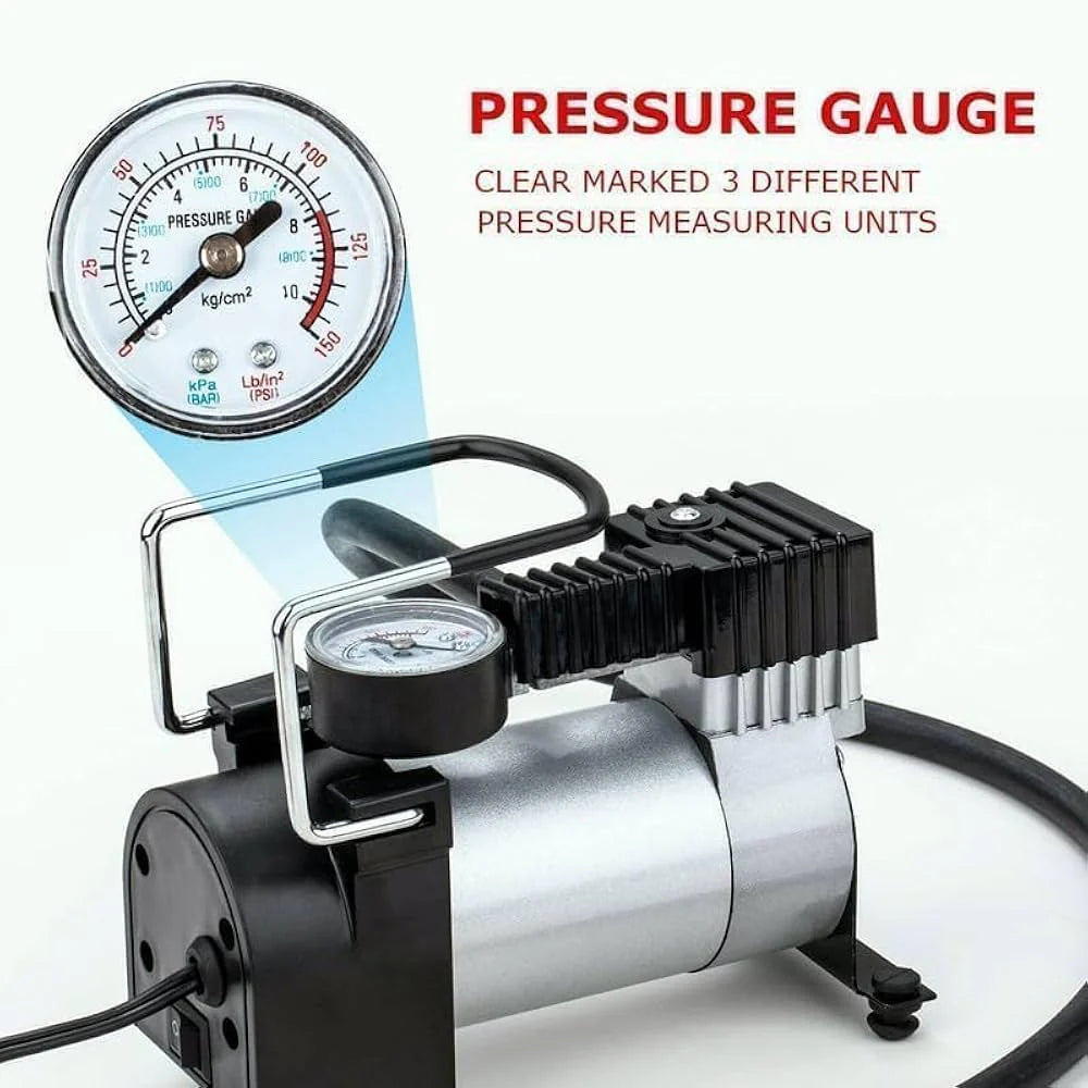 Portable 12V Electronic Air Pump | Car Tire Inflator & Compressor