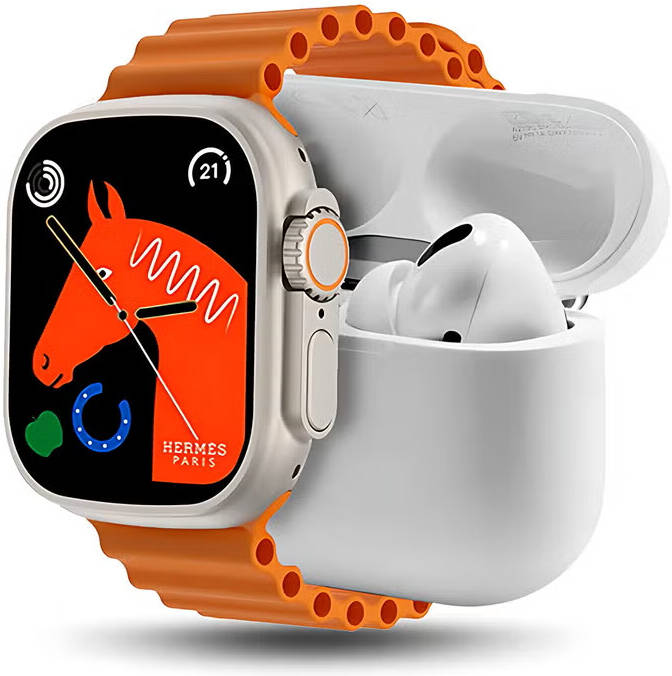 Buy Airpods Pro 2 + TLTN 10 in 1 Ultra Smart Watch 2 in  display picture 3