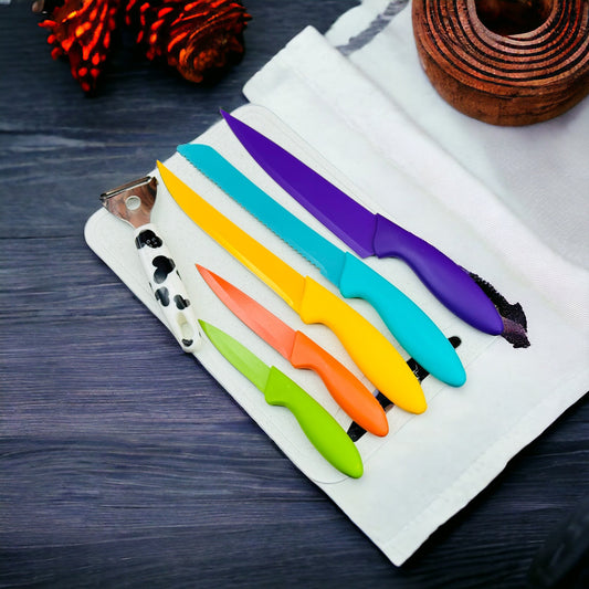 Cutting Board with 5 knives set