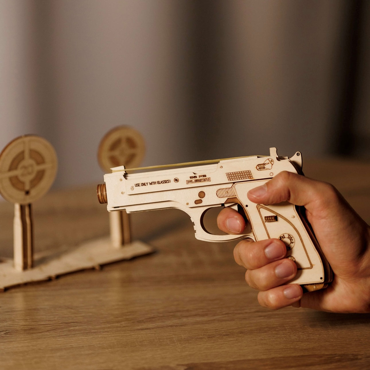 Gun M1 is a customized wooden 3D