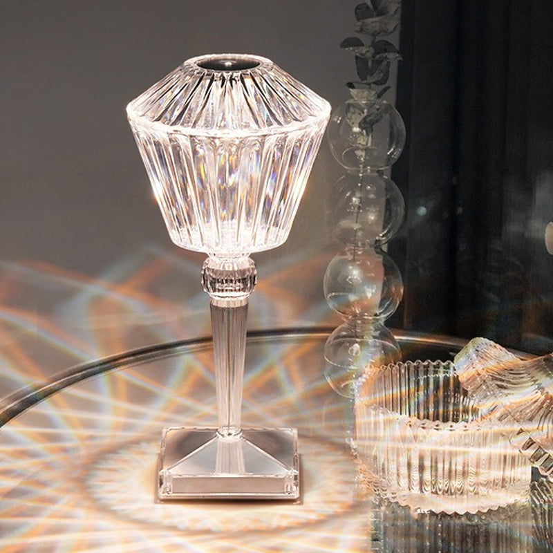 Rose Diamond Table Lamp-
USB Charging & Touchable