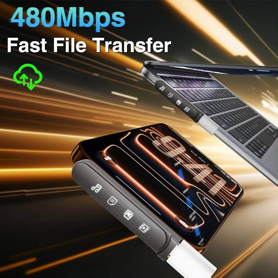 180° Foldable Type-C Fast Charging & Data Transfer Converter - Armaa Store Pk
