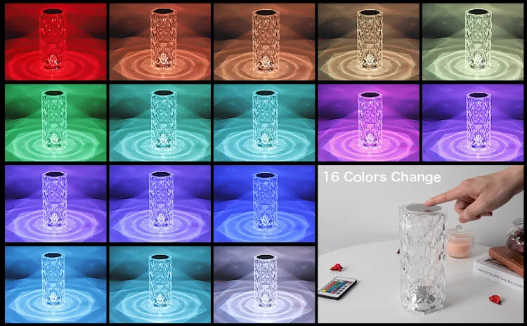 Small waist Diamond Table Lamp- USB Charging & Touchable