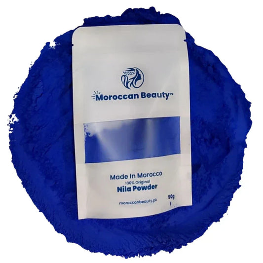 Original Moroccan Blue Nila Powder For Skin Whitening - 50g