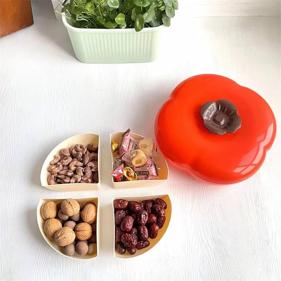 Multifunctional Dried Fruit Plate Serving Tray Food Storage Box Nuts Plate Platter