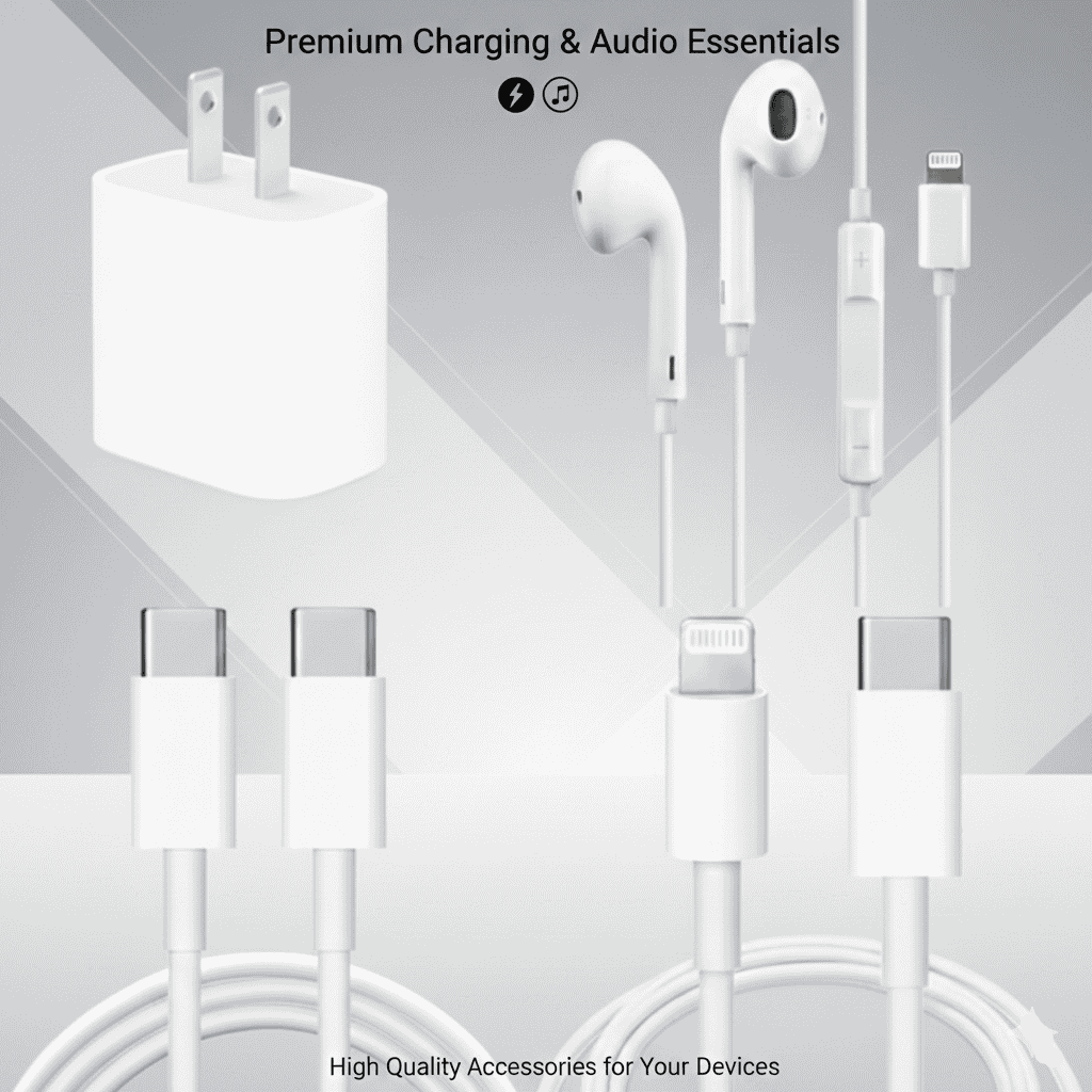 4 in 1 iPhone Accessories Budget Combo Deal 