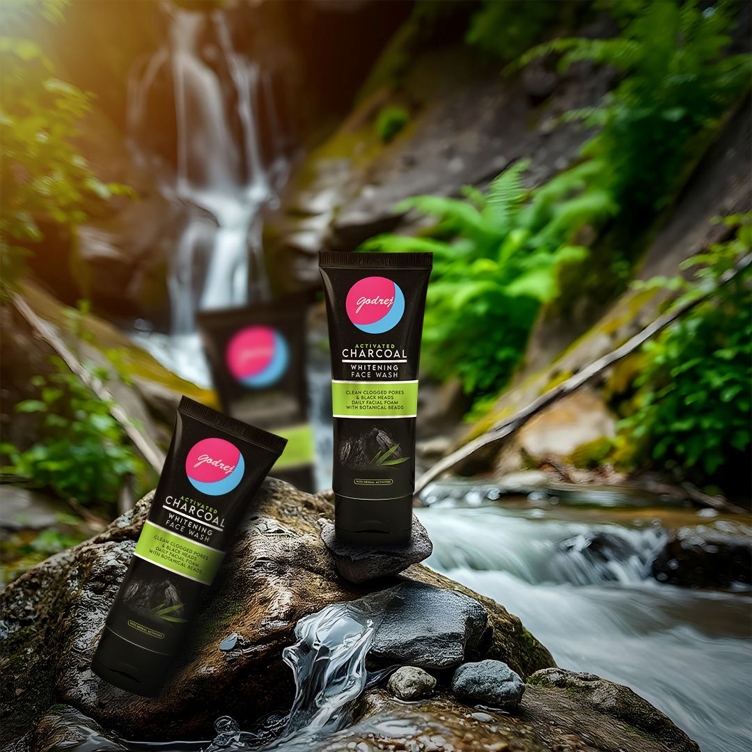 Godrej Activated Charcoal Whitening Face Wash 100ml - Deep Cleansing Formula