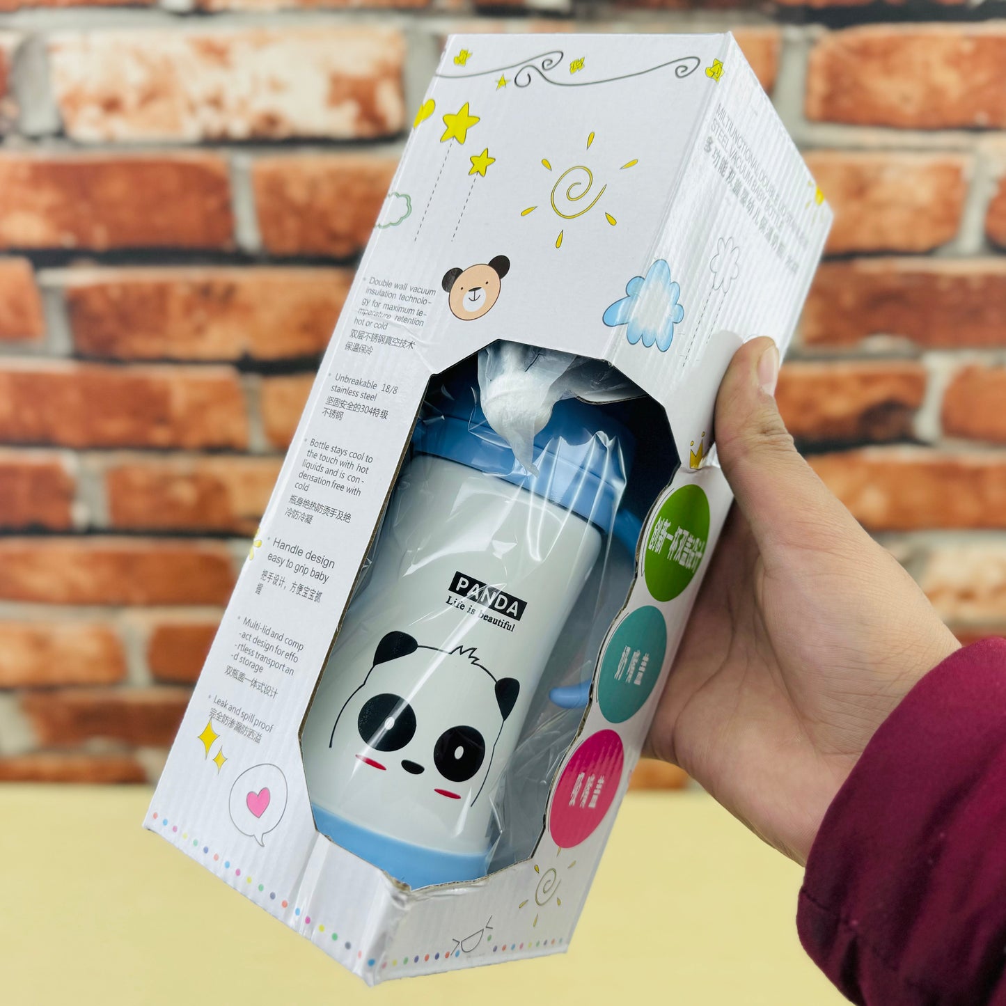 Panda Insulated Feeder and Bottle | 2 in 1