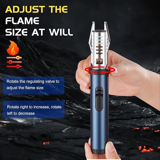 Bright Fire Lighter with Safety Lock and Adjustable Flame