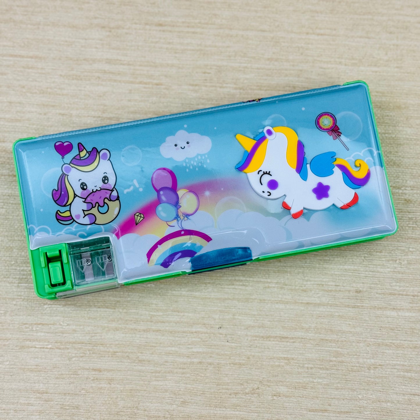 Unicorn Geometry Pencil Box For Kids | Green