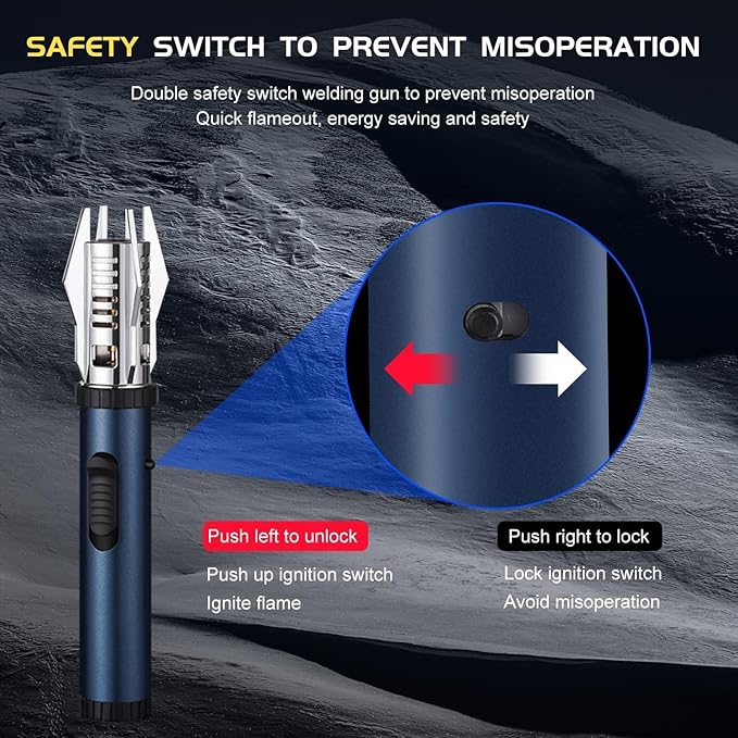 Bright Fire Lighter with Safety Lock and Adjustable Flame