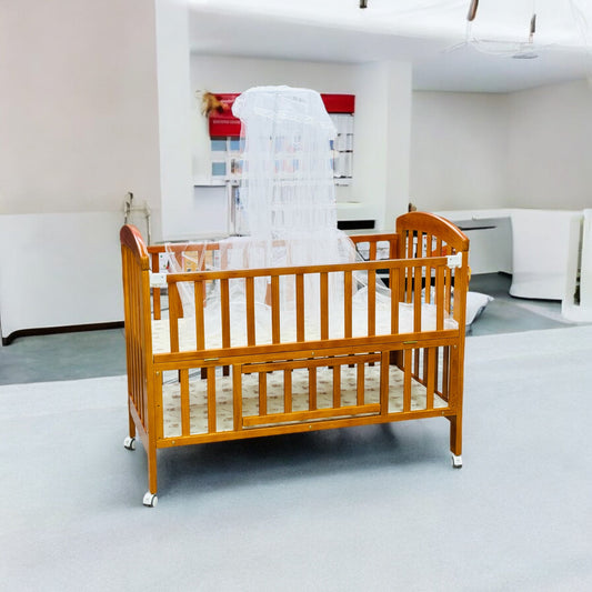 Luxe Imported Baby Wooden Cot – Safe, Stylish, and Superior Comfort!