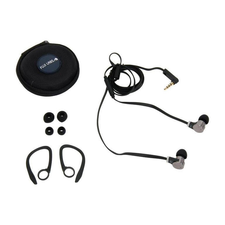 FujiLabs Sonique SQ306 Premium Titanium in-Ear Headphones Earphone Headset Earbud | 3 pieces set