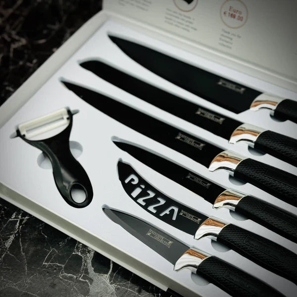 Lwiss 7pcs Non-Stick Coating Knife Set