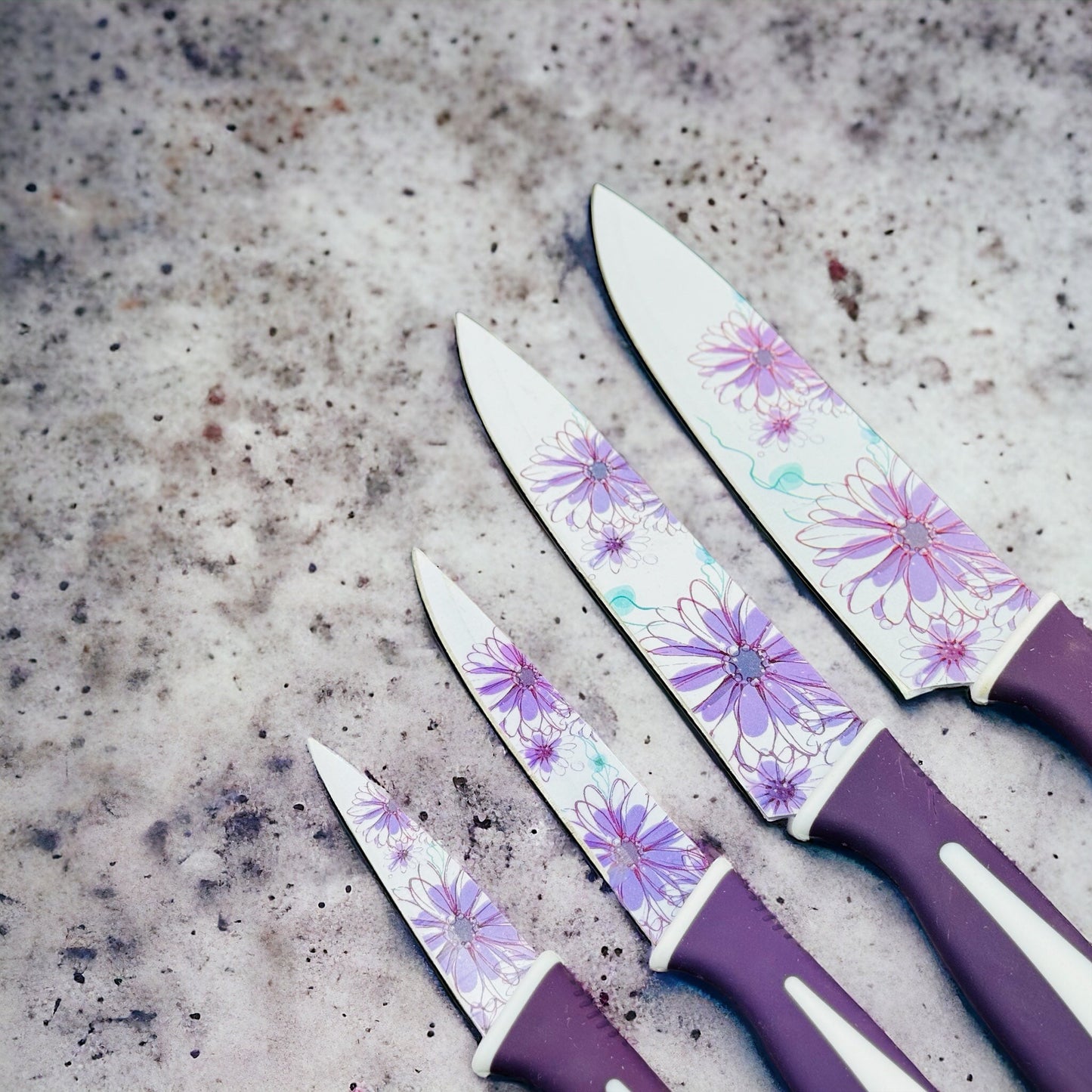 Wefun 4 pieces Printed Knife set