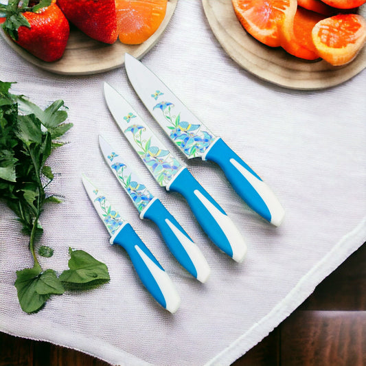 Wefun 4 pieces Printed Knife set