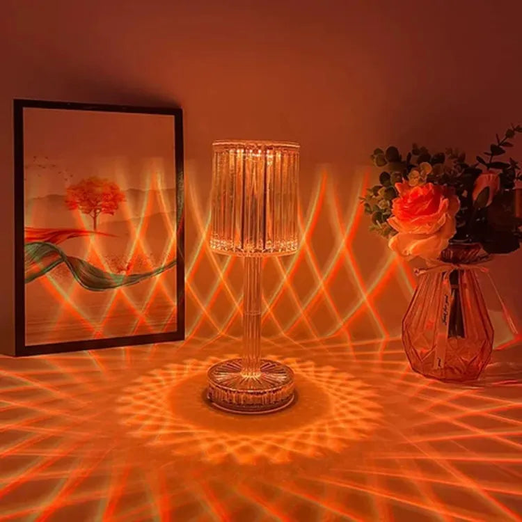 Rose Diamond Table Lamp- USB Charging & Touchable