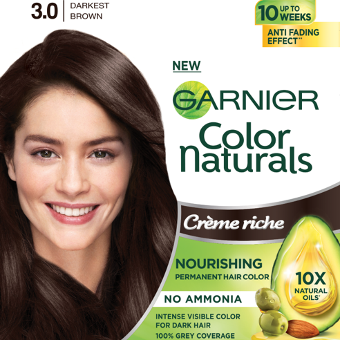 Garnier 3.0 Darkest Brown Hair Color Sachet 30ml - 4 and 8 Sachet