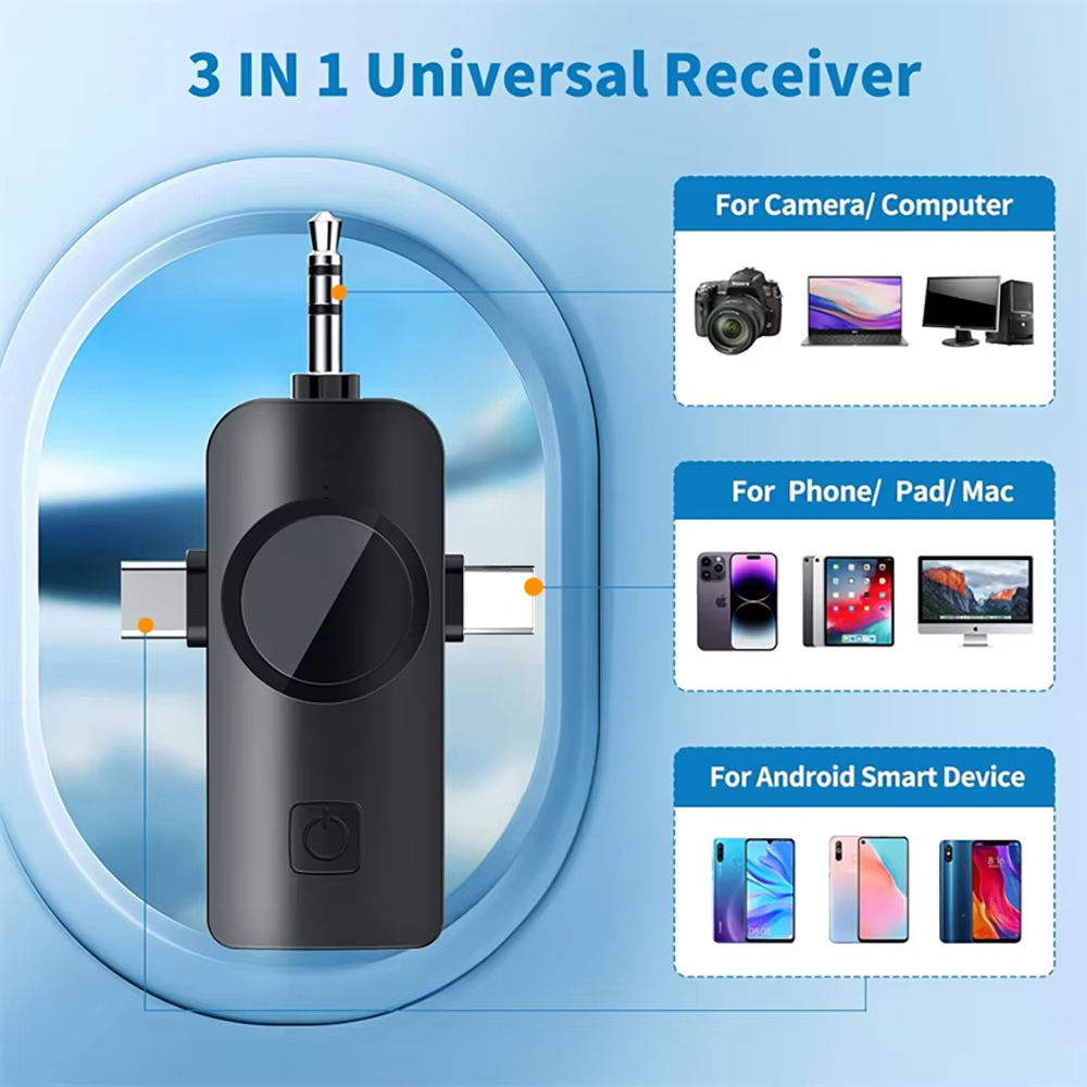 F11-2 3 in 1 Wireless Microphone - For Mobile Phone Video Recording, Vlogging, and for Studio Use