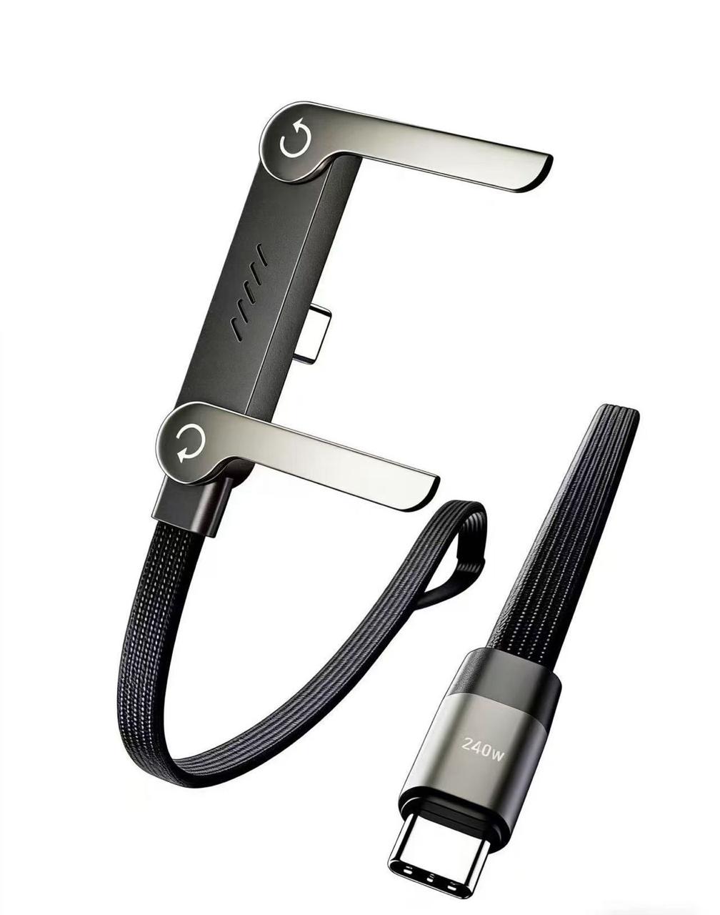 240W 2-in-1 Charging Cable with Phone Stand 1.5 Meter length