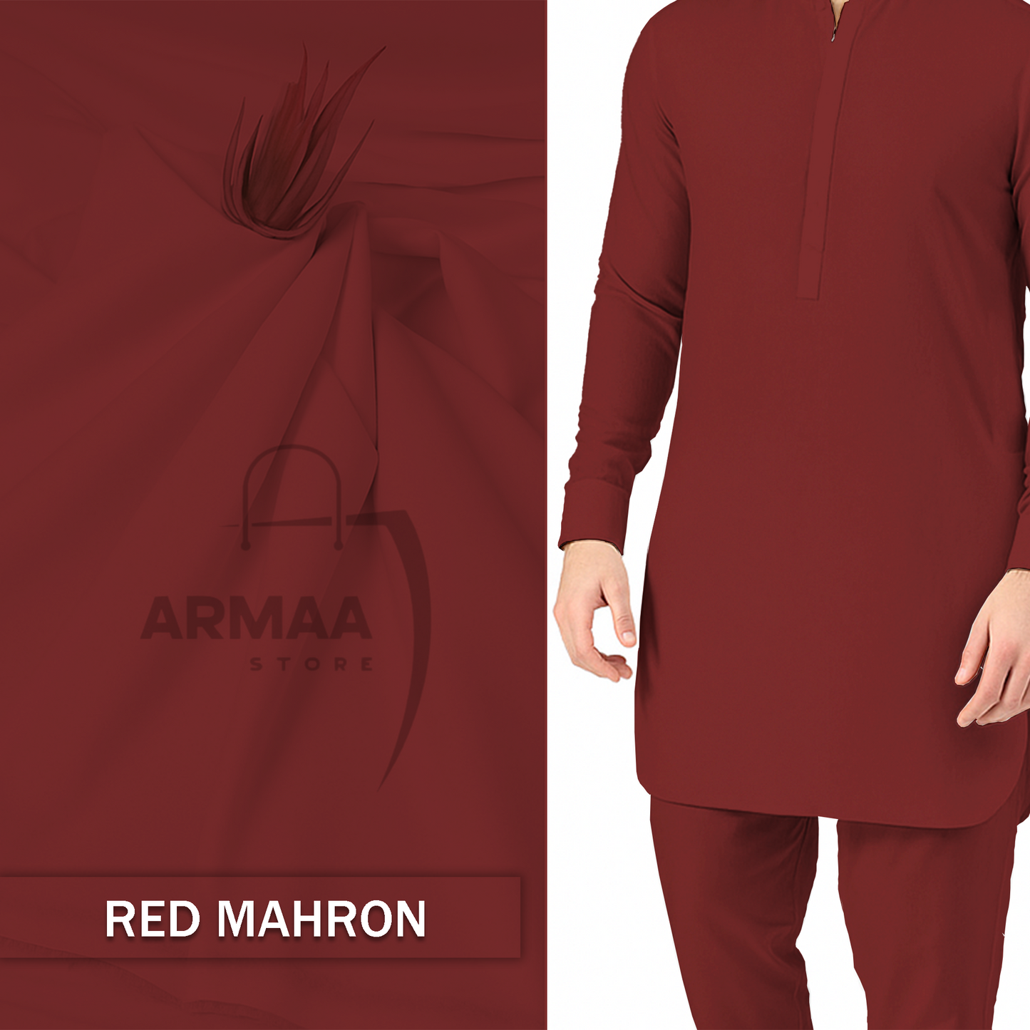 Red Maroon - Imperial Original Unstitched Boski