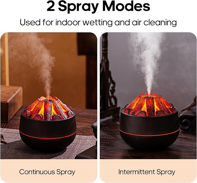 Flame Essential Diffuser Bonfire Humidifier 300ml
