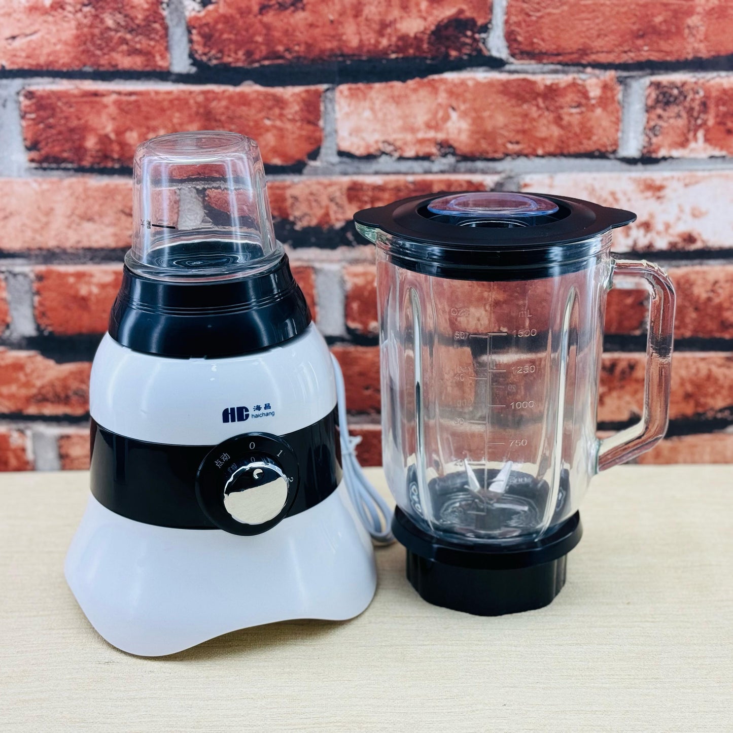 Haichang 2in1 Blender And Grinder | 1.5 Litre Glass Jug