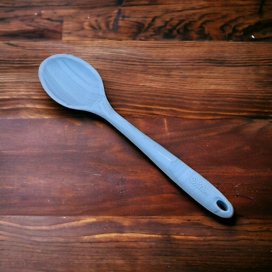 Blue Silicone Dinner Spoon with Long Handle for Restaurant, Kitchen, or Dessert Shop