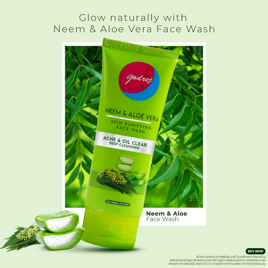 Godrej Neem & Aloe Vera Facewash 100ml – For Clear & Healthy Skin