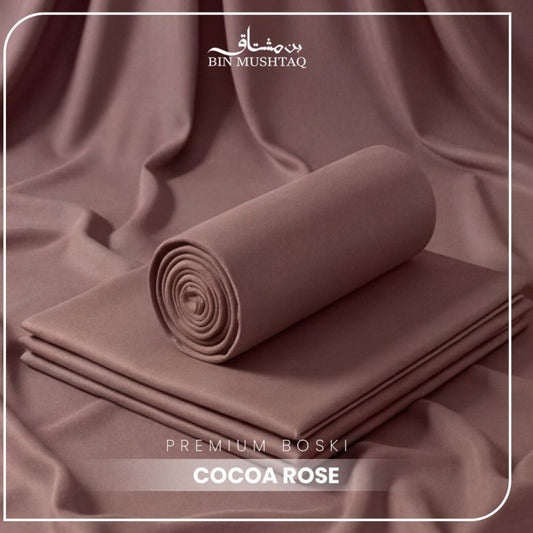 Cocoa Rose - Imperial Original Unstitched Boski - Bin Mushtaq