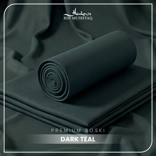 Dark Teal - Imperial Original Unstitched Boski - Bin Mushtaq