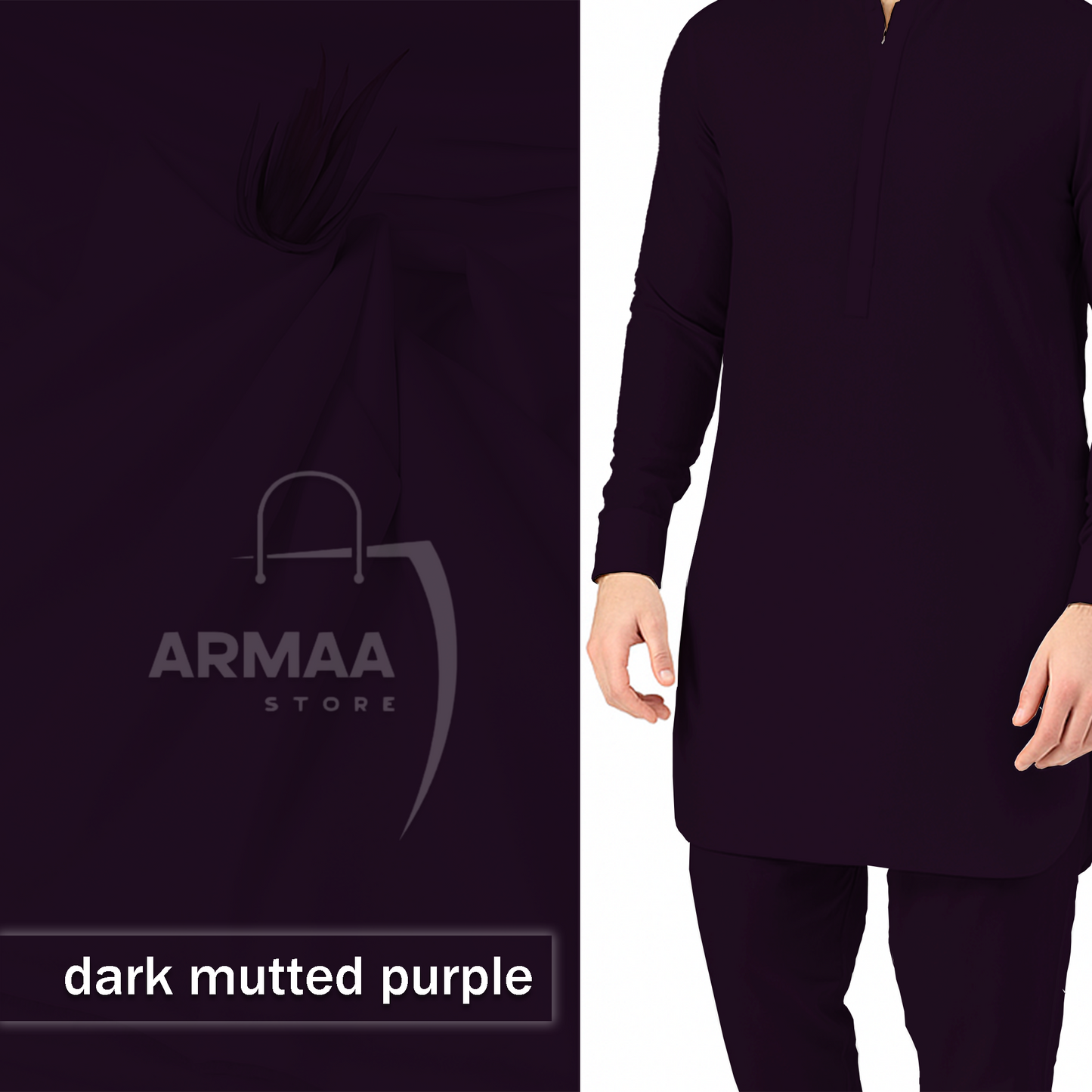 Dark Mutted Purple - Imperial Original Unstitched Boski