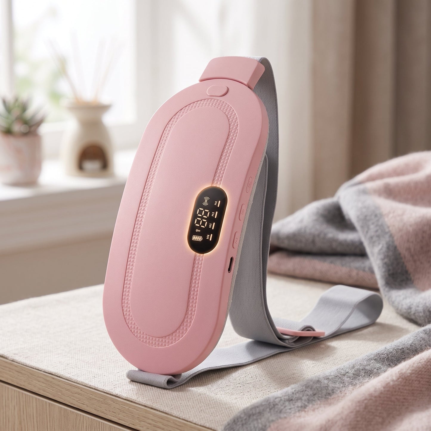 Electric Heating Pad with Adjustable Temperature & Digital Display | Rechargeable Heat Therapy Belt - Armaa Store Pk