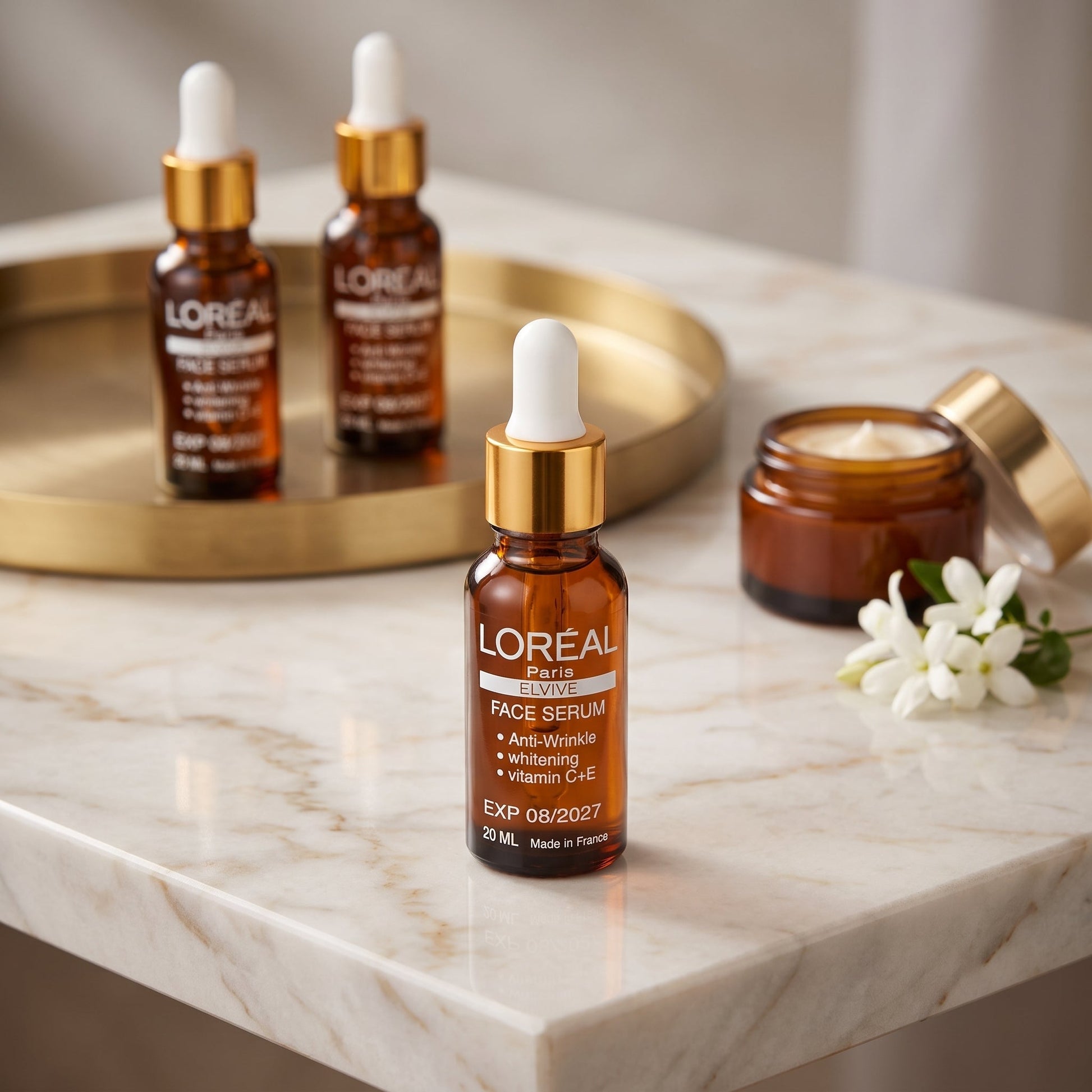 Vitamin C + E Face Serum – Anti-Wrinkle Brightening & Skin Repair Serum (20ml) - Armaa Store Pk